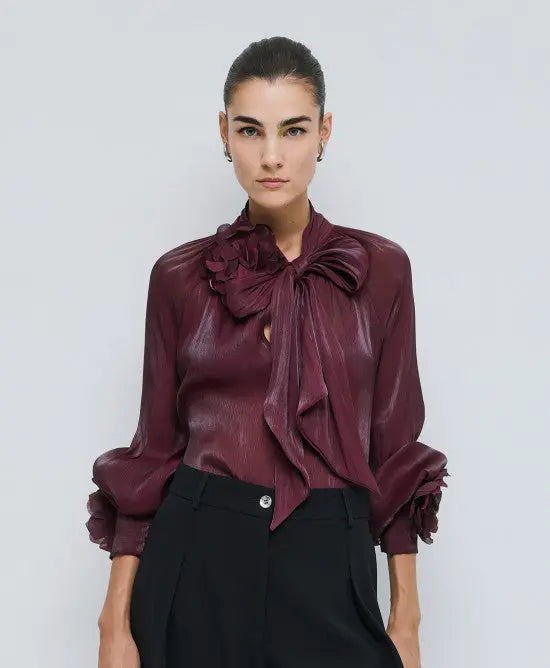 Access Fashion Blusa con spille effetto fiore mod. 2014 AI25 Access Fashion