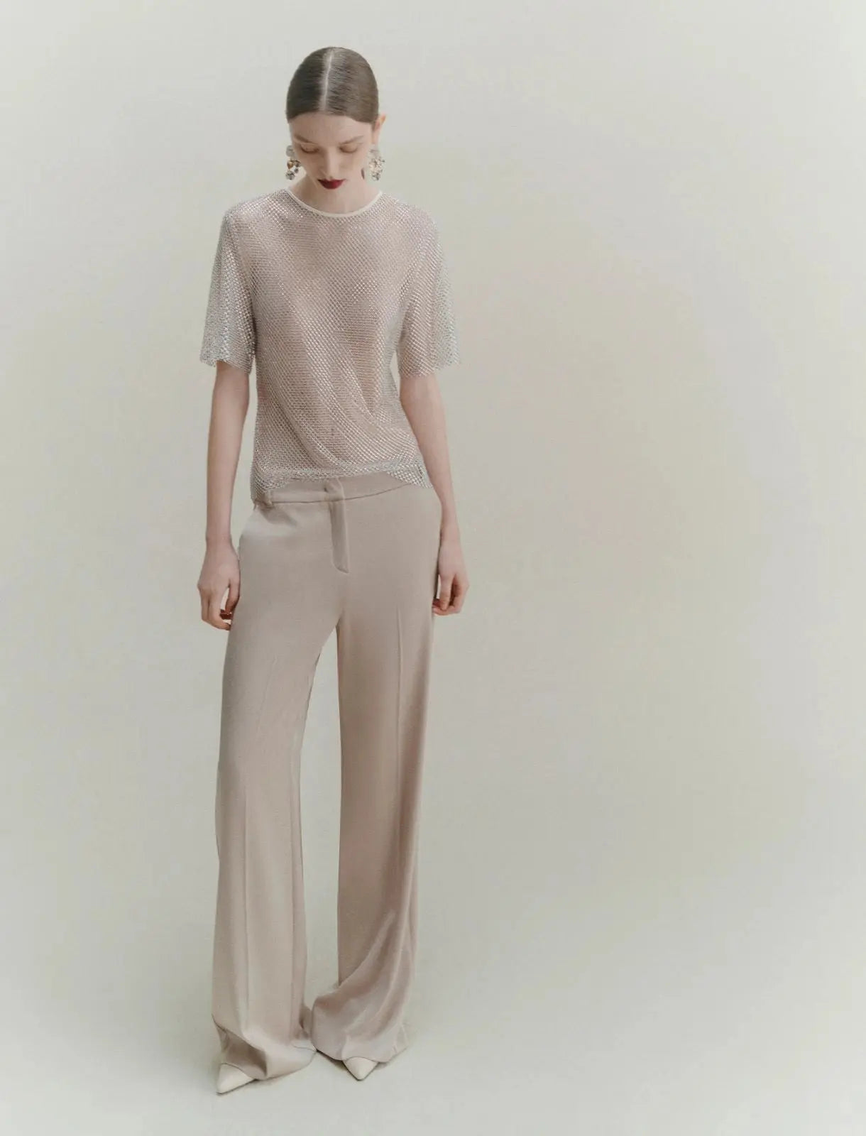 Marella T-shirt in rete con strass Lodola AI25 Marella