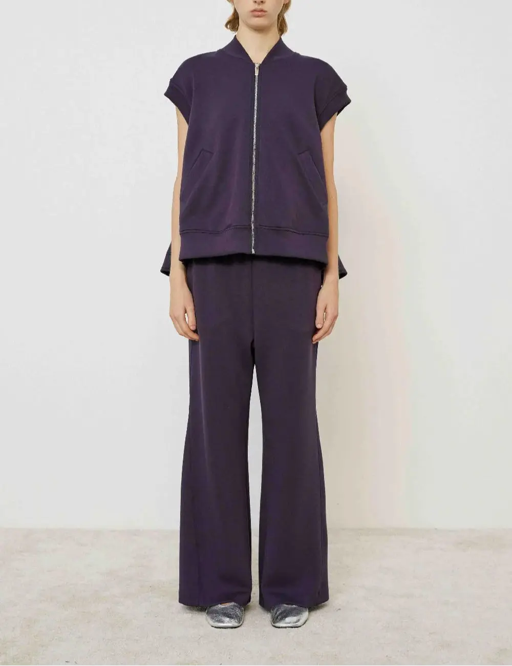 Meimeij Gilet con tasche a filetto e piega nel centro D07 AI25 Meimeij