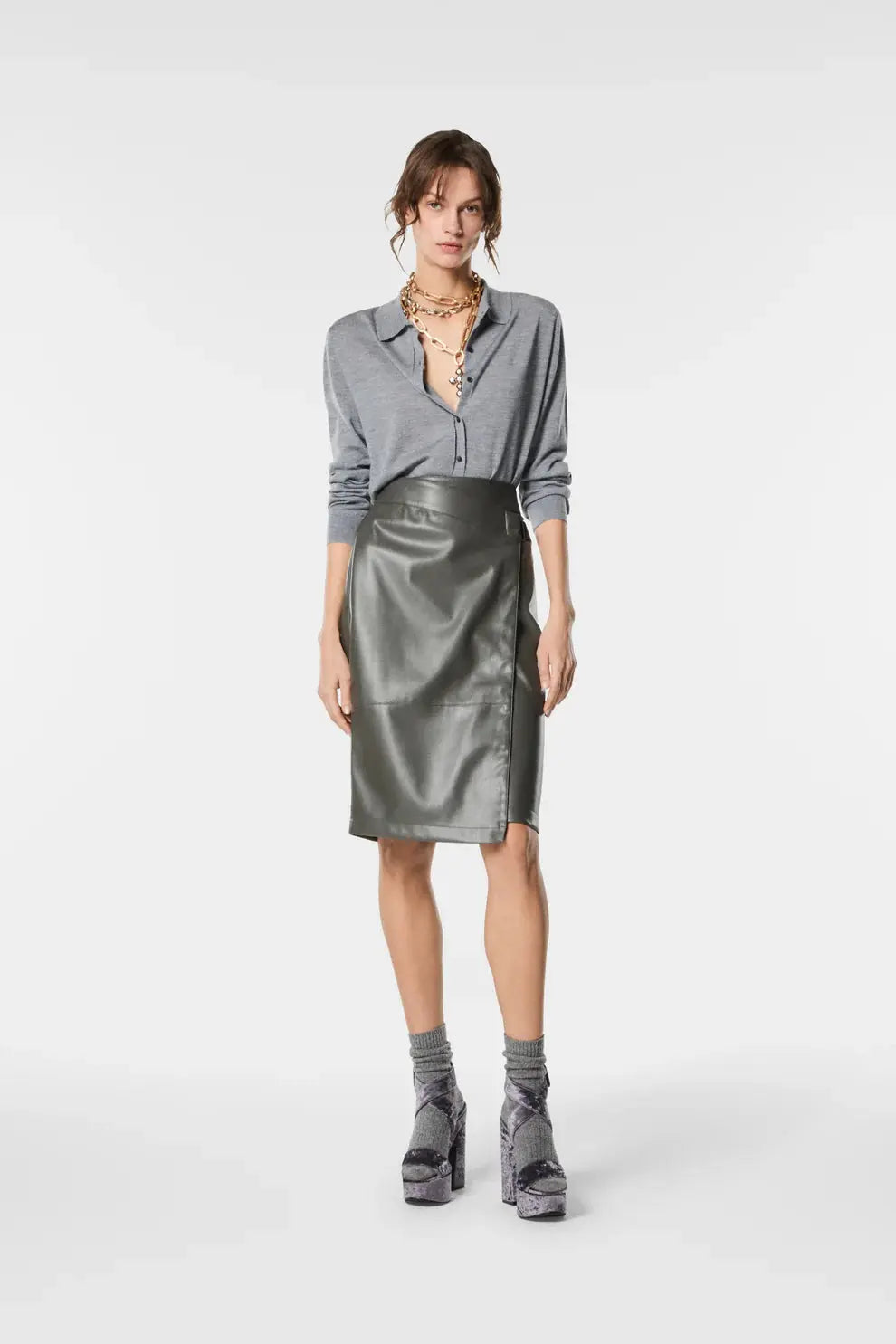 Nenette Gonna portafoglio tessuto ecopelle Gyoza AI25 Nenette