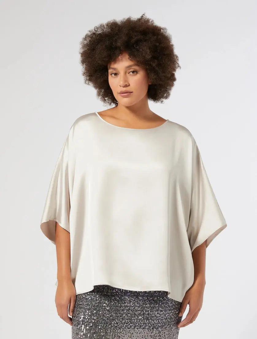 Persona by Marina Rinaldi Casacca a poncho in raso Platani AI25 image 0