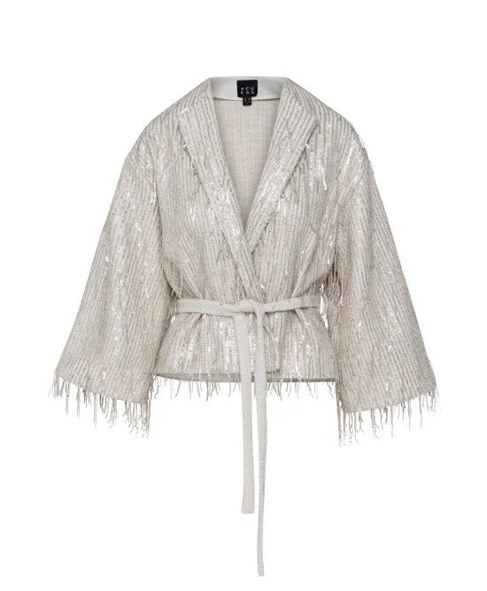 Access Fashion Blazer con paillettes e cintura mod 1050 PE26 Access Fashion