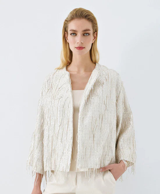 Access Fashion Blazer con paillettes e cintura mod 1050 PE26 Access Fashion