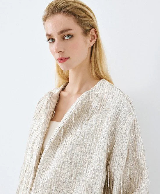 Access Fashion Blazer con paillettes e cintura mod 1050 PE26 Access Fashion