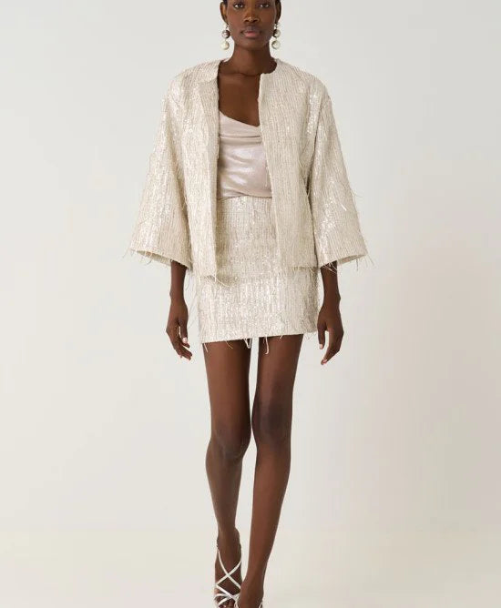 Access Fashion Blazer con paillettes e cintura mod 1050 PE26 Access Fashion