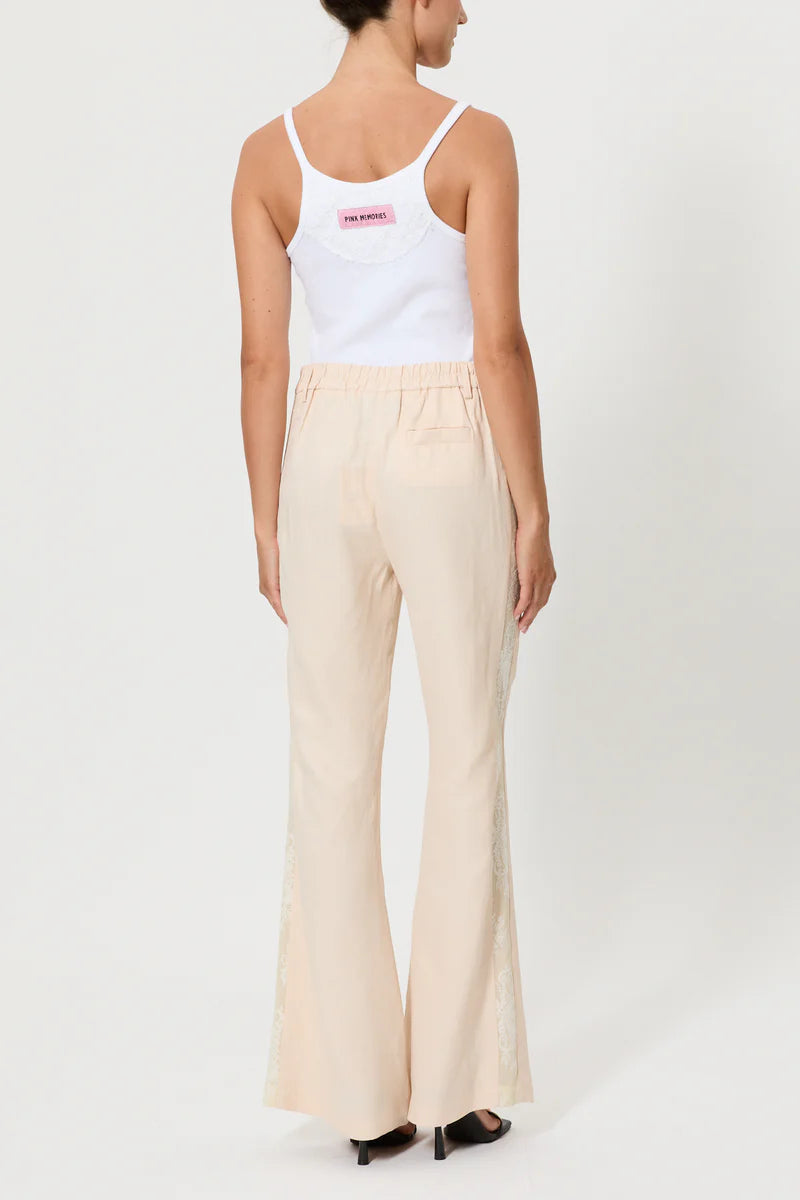 Pink Memories Pantalone smoking con pizzo mod 12056 PE26 Pink Memories