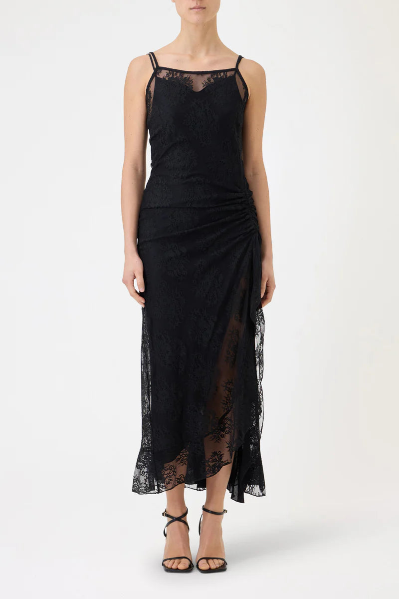 Pink Memories Slipdress con drappeggio in pizzo, nero mod. 12059 PE26 Pink Memories