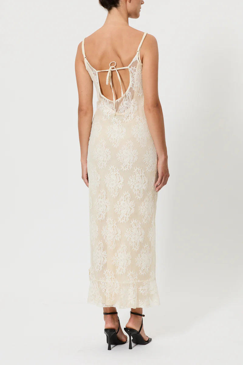 Pink Memories Slipdress con drappeggio in pizzo, avorio mod. 12059 PE26 Pink Memories
