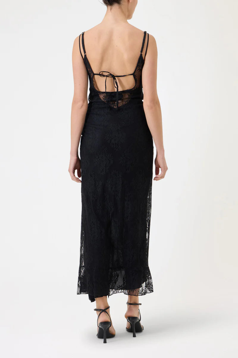 Pink Memories Slipdress con drappeggio in pizzo, nero mod. 12059 PE26 Pink Memories