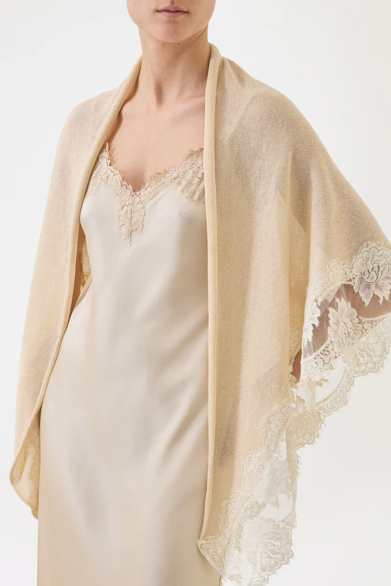 Pink Memories Scialle in pizzo, avorio mod 12067 PE26 Pink Memories