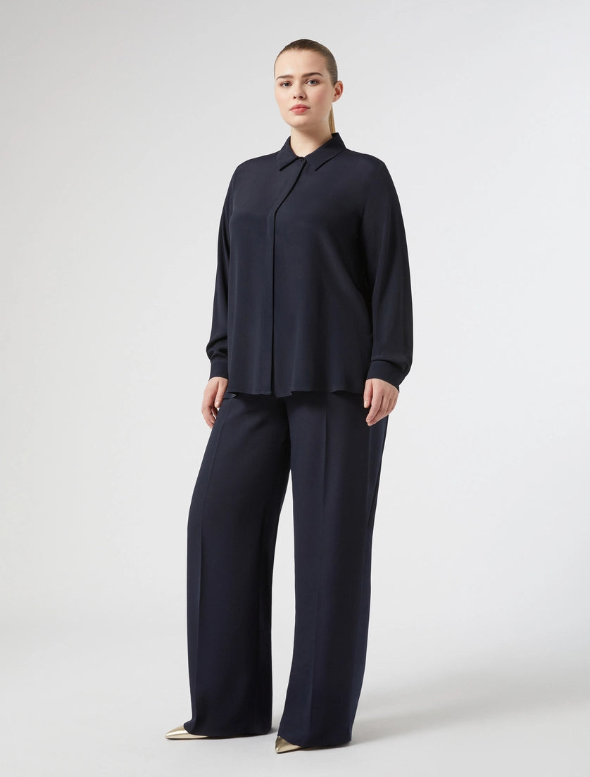 Persona by Marina Rinaldi Pantaloni in crêpe envers satin Calabra PE25 image 0