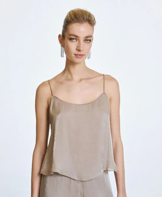 Access Fashion Top con spalline sottili e finitura lucida mod 2074 PE26 Access Fashion