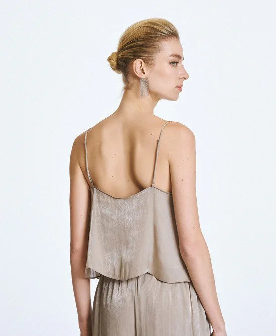 Access Fashion Top con spalline sottili e finitura lucida mod 2074 PE26 Access Fashion