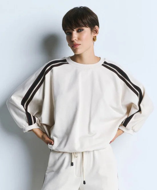 Access Fashion Felpa con dettagli a righe mod 2097 AI26 Access Fashion
