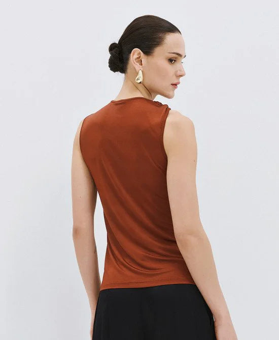 Access Fashion Top con dettaglio metallico mod 2099, bronze PE26 Access Fashion