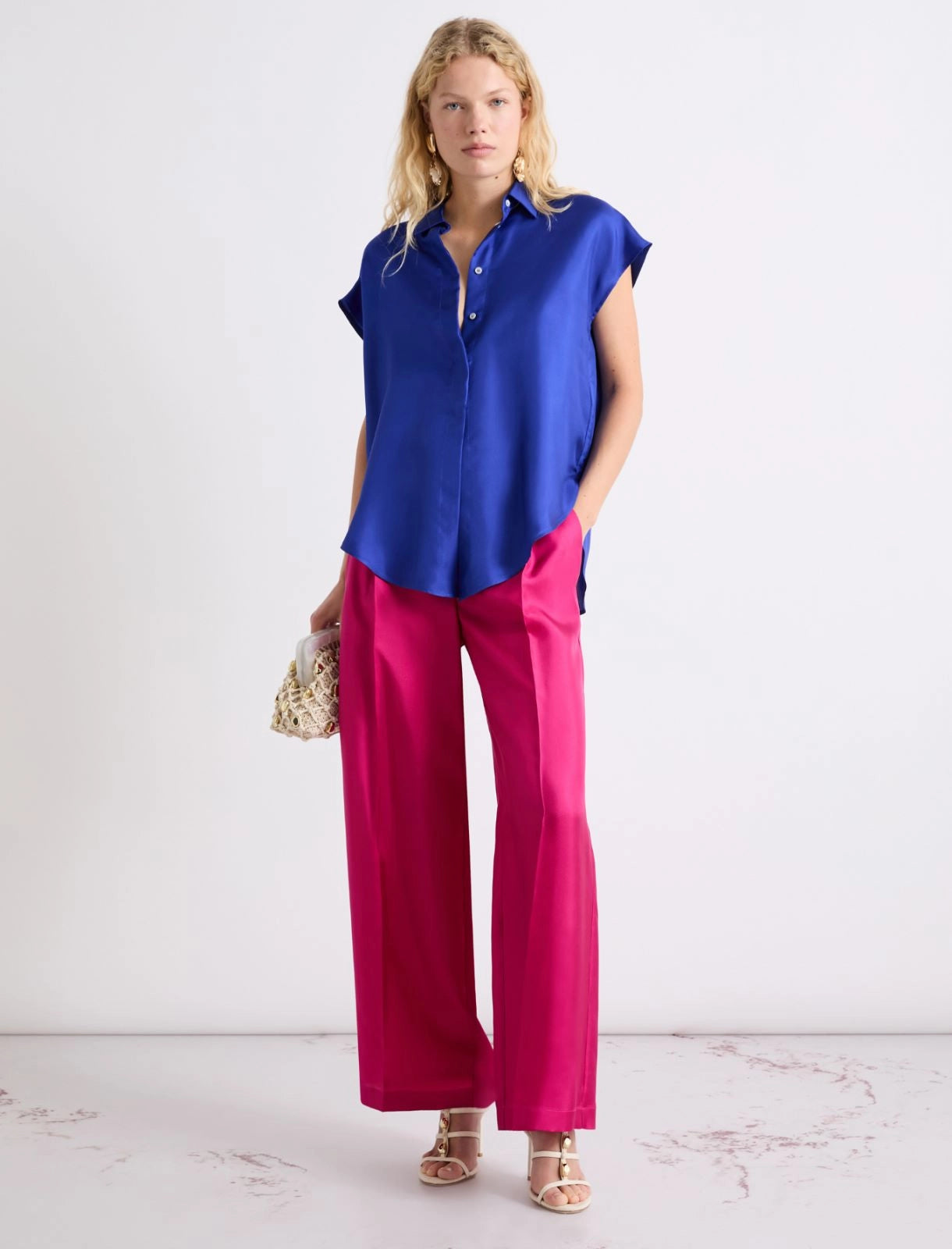 Marella Camicia smanicata in seta MLLEsploso PE26 Marella