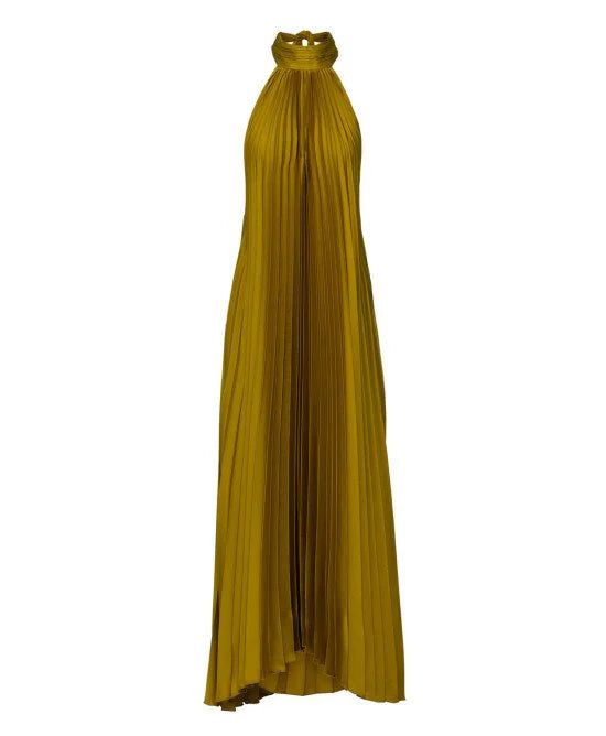 Access Fashion Abito plissettato con scollo all'americana e schiena scoperta mod 3316 PE26 Access Fashion