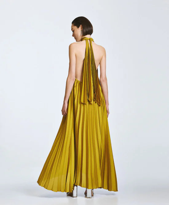 Access Fashion Abito plissettato con scollo all'americana e schiena scoperta mod 3316 PE26 Access Fashion