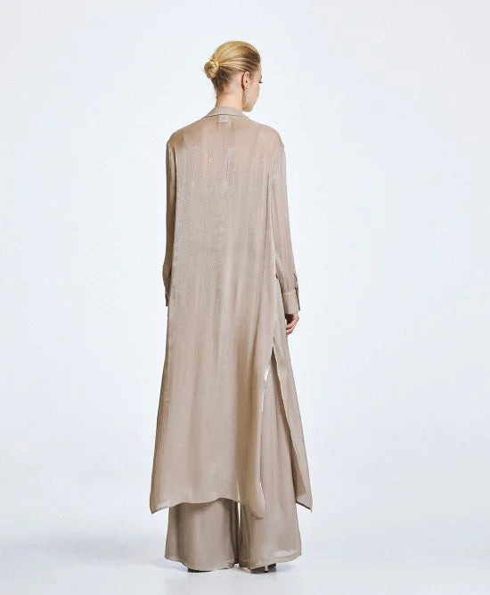 Access Fashion Abito chemisier midi con finitura lucida mod 3349 PE26 Pink Memories