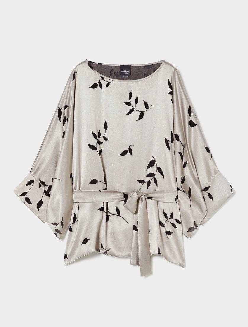 Persona by Marina Rinaldi Blusa in raso dévoré Memore AI25 image 2