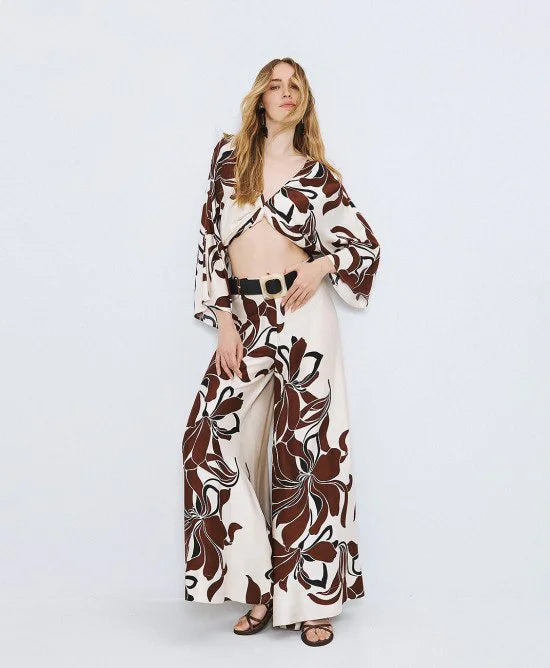 Access Fashion Pantalone a gamba larga stampato mod 5050 PE26 Access Fashion