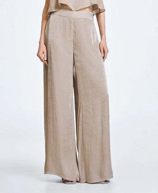 Access Fashion Pantaloni palazzo con finitura lucida mod 5062 PE26 Access Fashion