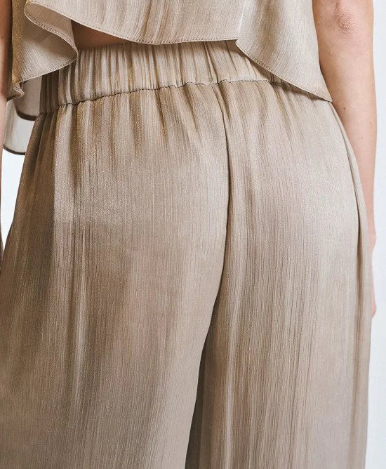 Access Fashion Pantaloni palazzo con finitura lucida mod 5062 PE26 Access Fashion