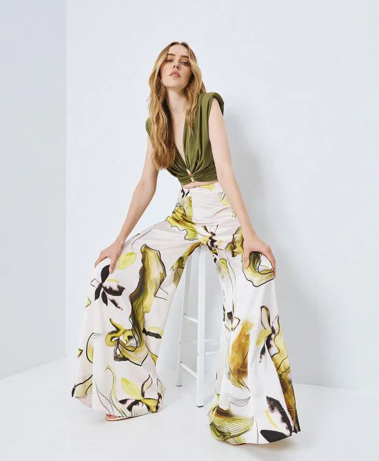 Access Fashion Pantaloni a gamba larga stampati mod 5104 PE26 Access Fashion