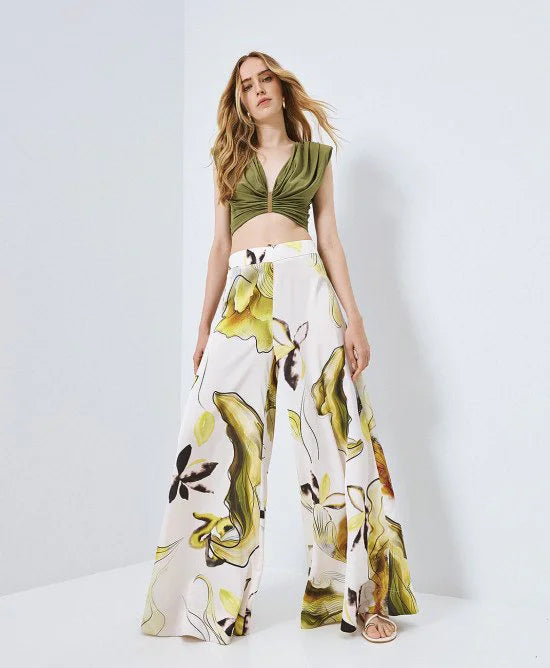 Access Fashion Pantaloni a gamba larga stampati mod 5104 PE26 Access Fashion