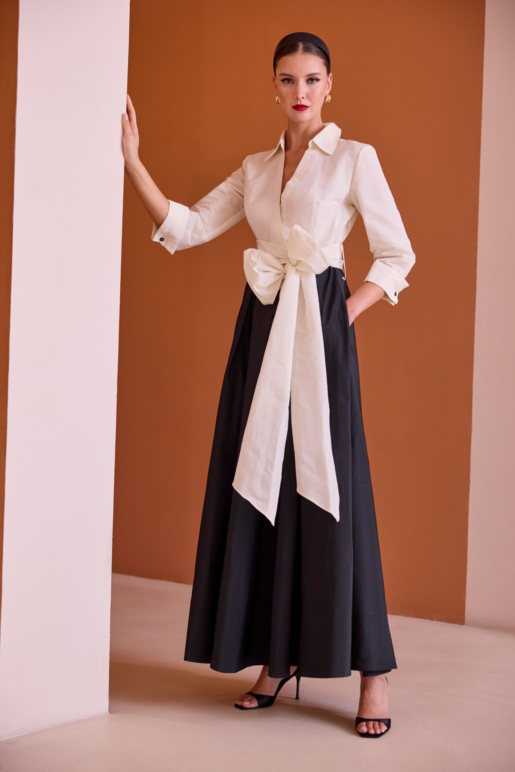 Carla Ruiz Abito midi in taffetà mod 52502  PE26 Access Fashion