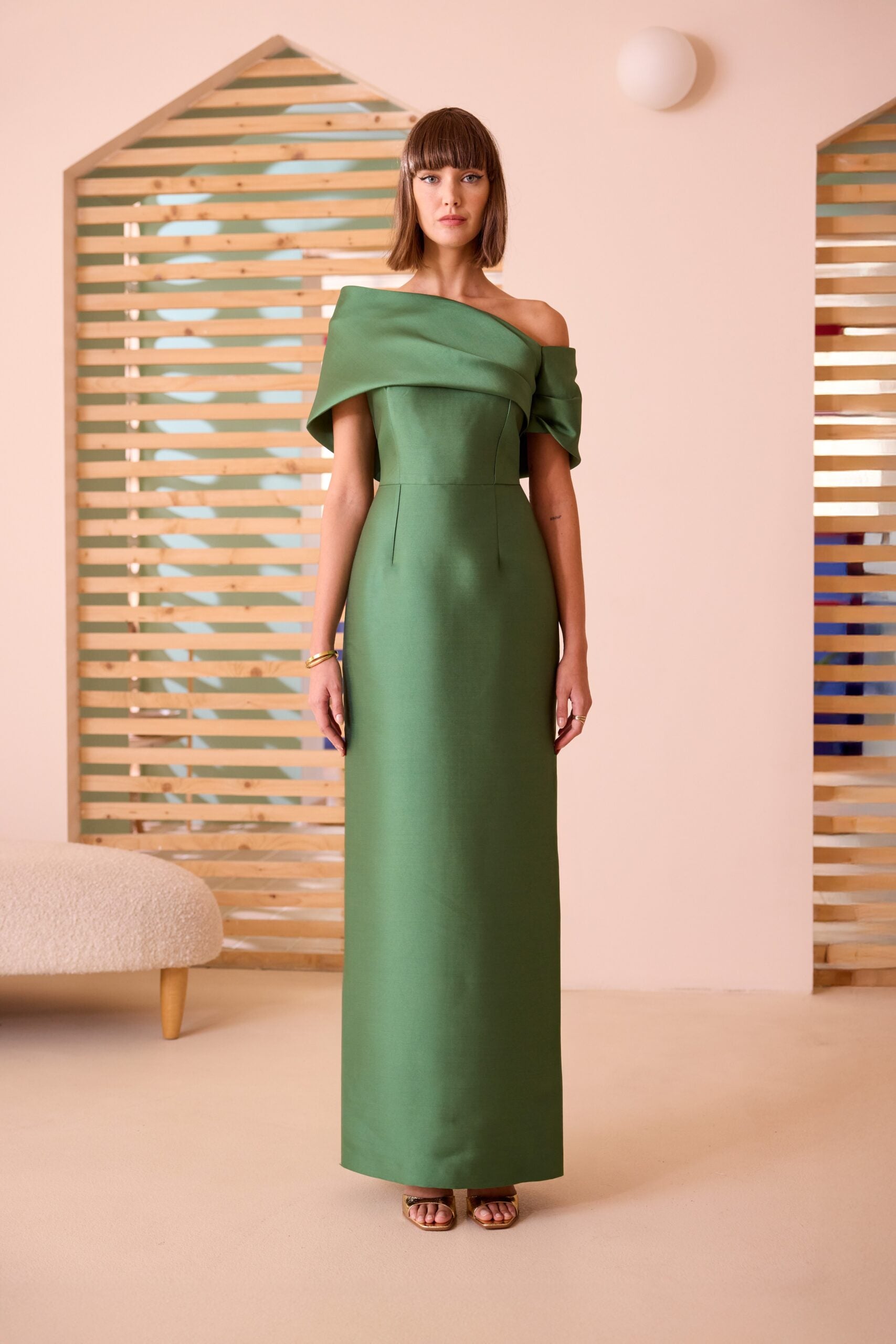 Carla Ruiz Abito midi spalle scoperte mod 52621  PE26 Access Fashion