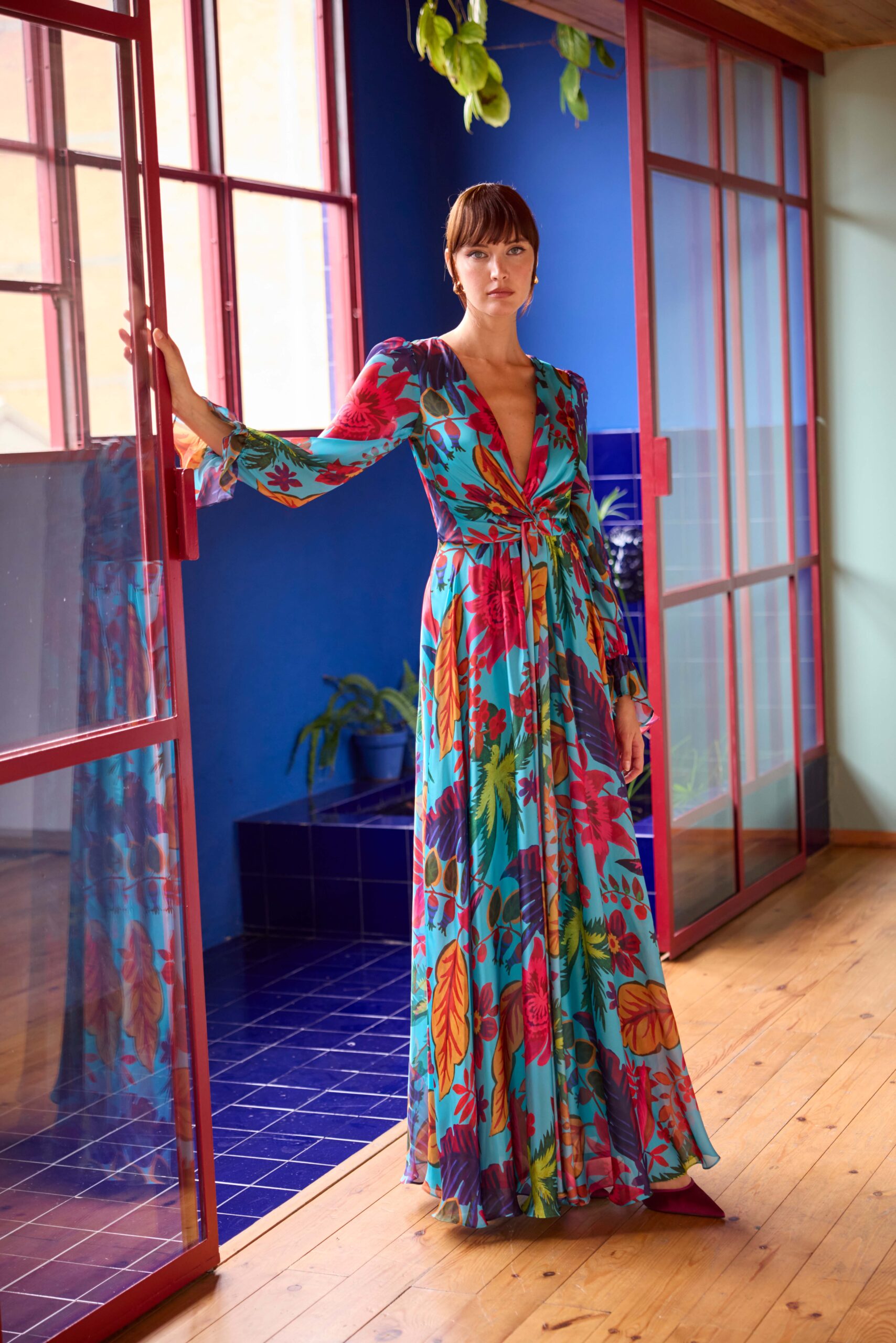 Carla Ruiz Abito midi fantasia mod 52648 PE26 Carla Ruiz