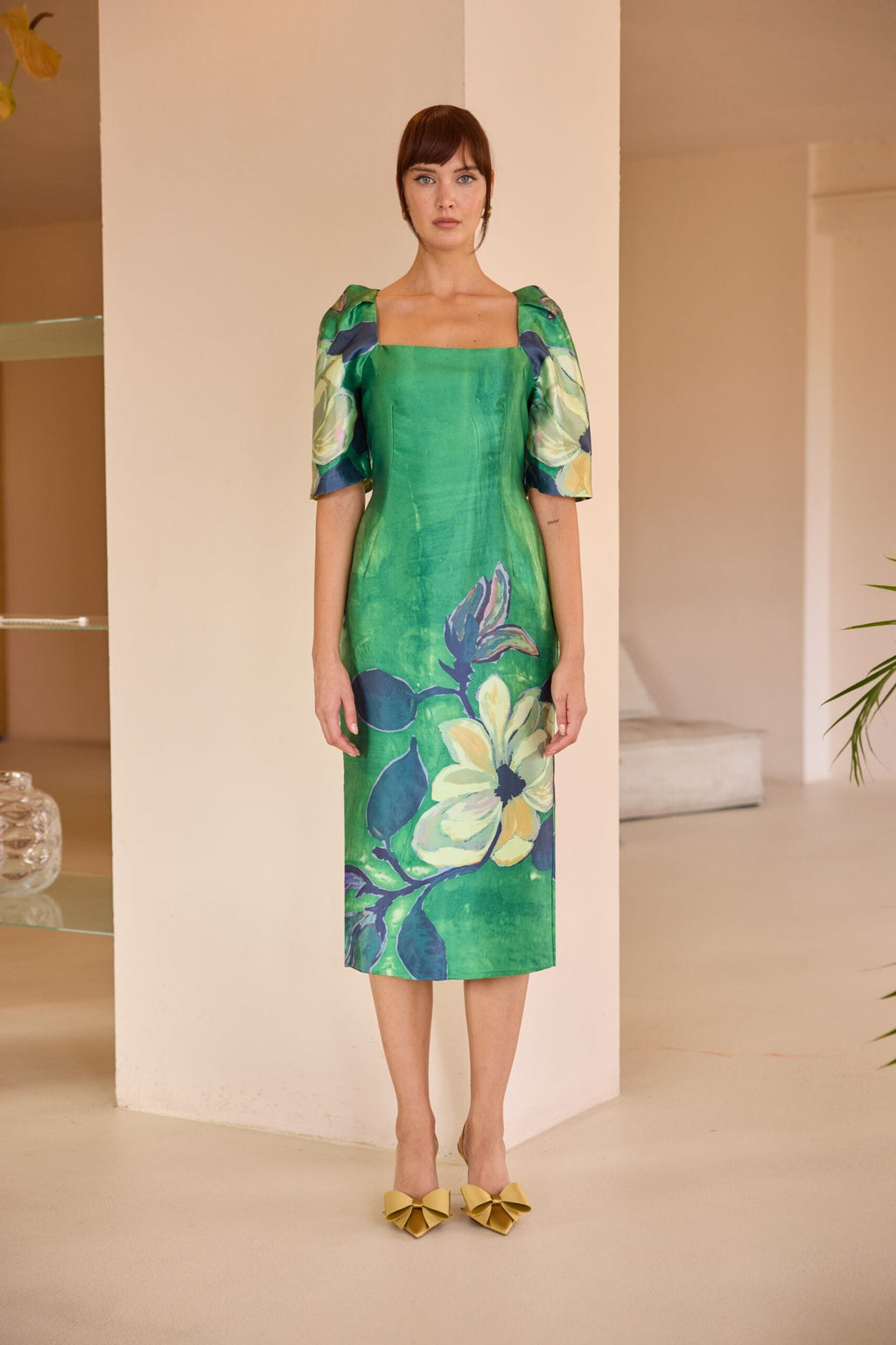 Carla Ruiz Abito midi fantasia macro fiore mod 52705 PE26 Carla Ruiz