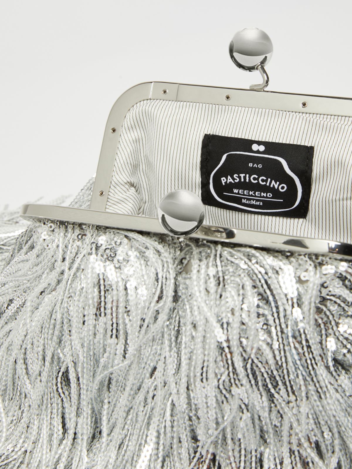 Weekend Max Mara Pasticcino bag small con frange e paillettes Flou PE25 image 4