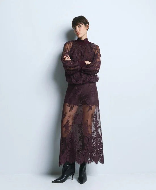 Access Fashion Gonna midi in pizzo con fodera mod 6041 AI26 Access Fashion