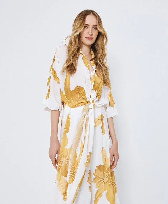Access Fashion Camicia lunga con spacchi laterali stampata mod 7056  PE26 Access Fashion