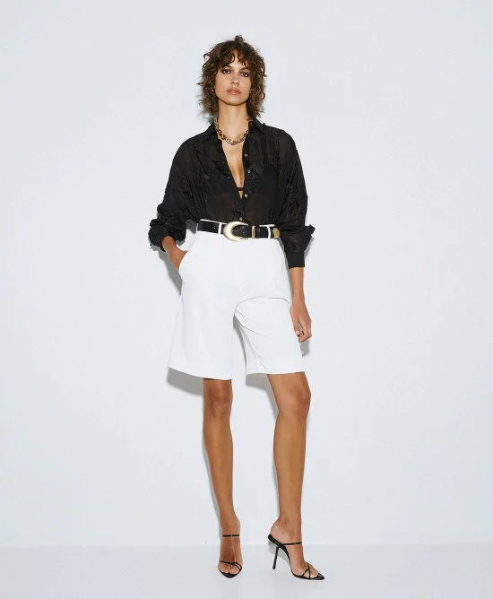 Access Fashion Camicia a manica lunga ricamata mod 7058 PE26 Access Fashion