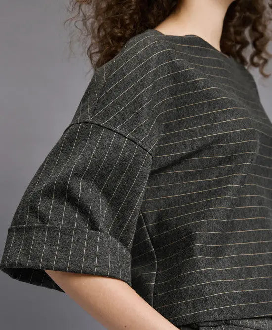 Access Fashion Blusa a righe con scollo a barca mod. 2140  AI25 Access Fashion