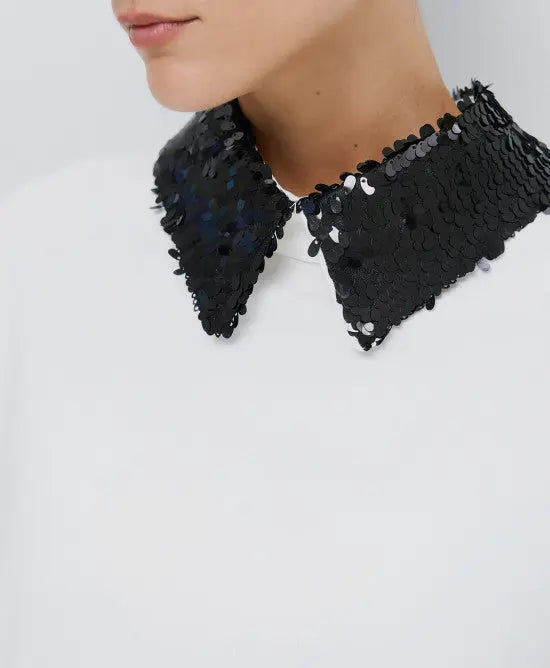 Access Fashion Blusa con colletto staccabile in paillettes mod. 2015 AI25 Access Fashion