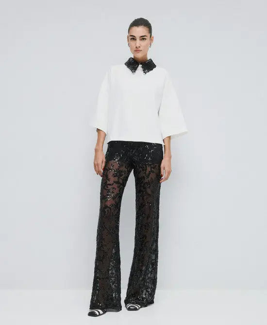 Access Fashion Blusa con colletto staccabile in paillettes mod. 2015 AI25 Access Fashion