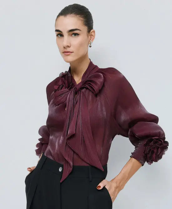 Access Fashion Blusa con spille effetto fiore mod. 2014 AI25 Access Fashion