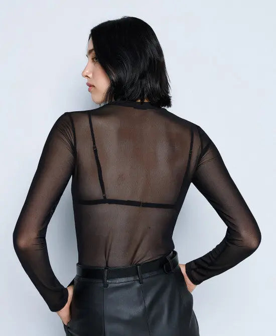 Access Fashion Blusa in rete aderente nero mod. 2196  AI25 Access Fashion