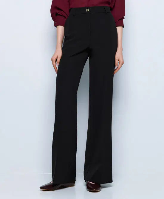 Access Fashion Pantaloni a gamba larga con bottone monogramma mod. 5054 AI25 Access Fashion