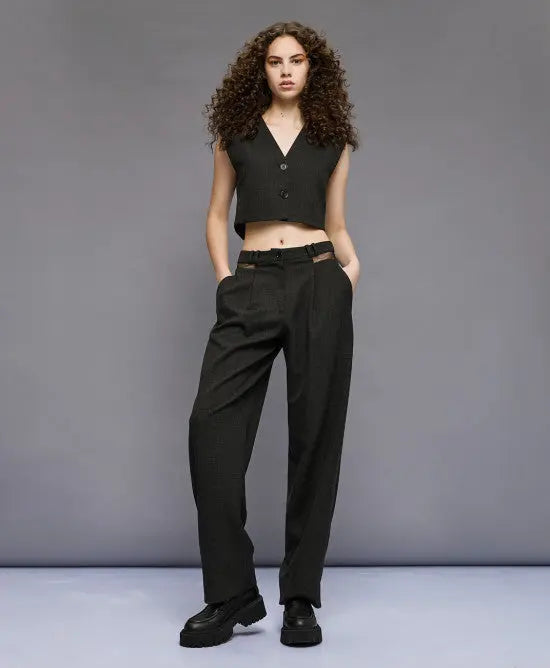 Access Fashion Pantaloni con dettaglio a rete mod. 5042  AI25 Access Fashion