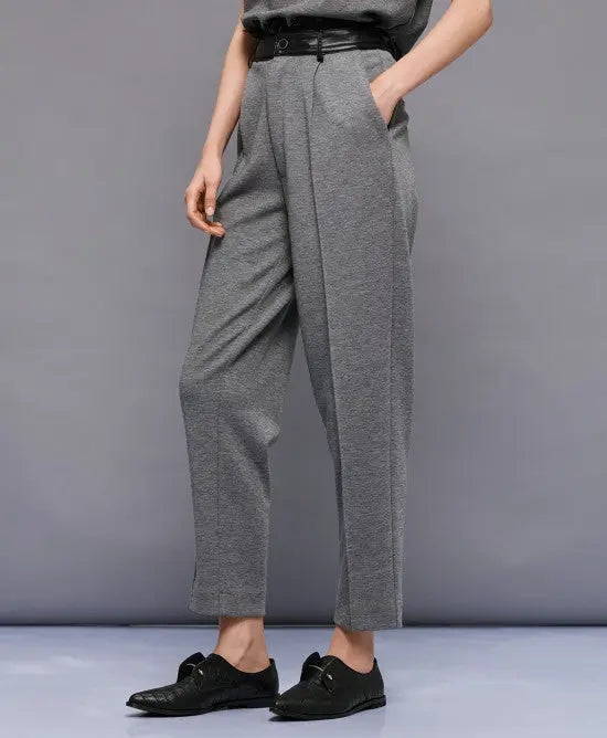 Access Fashion Pantaloni con inserto in simil pelle  mod. 5072  AI25 Access Fashion