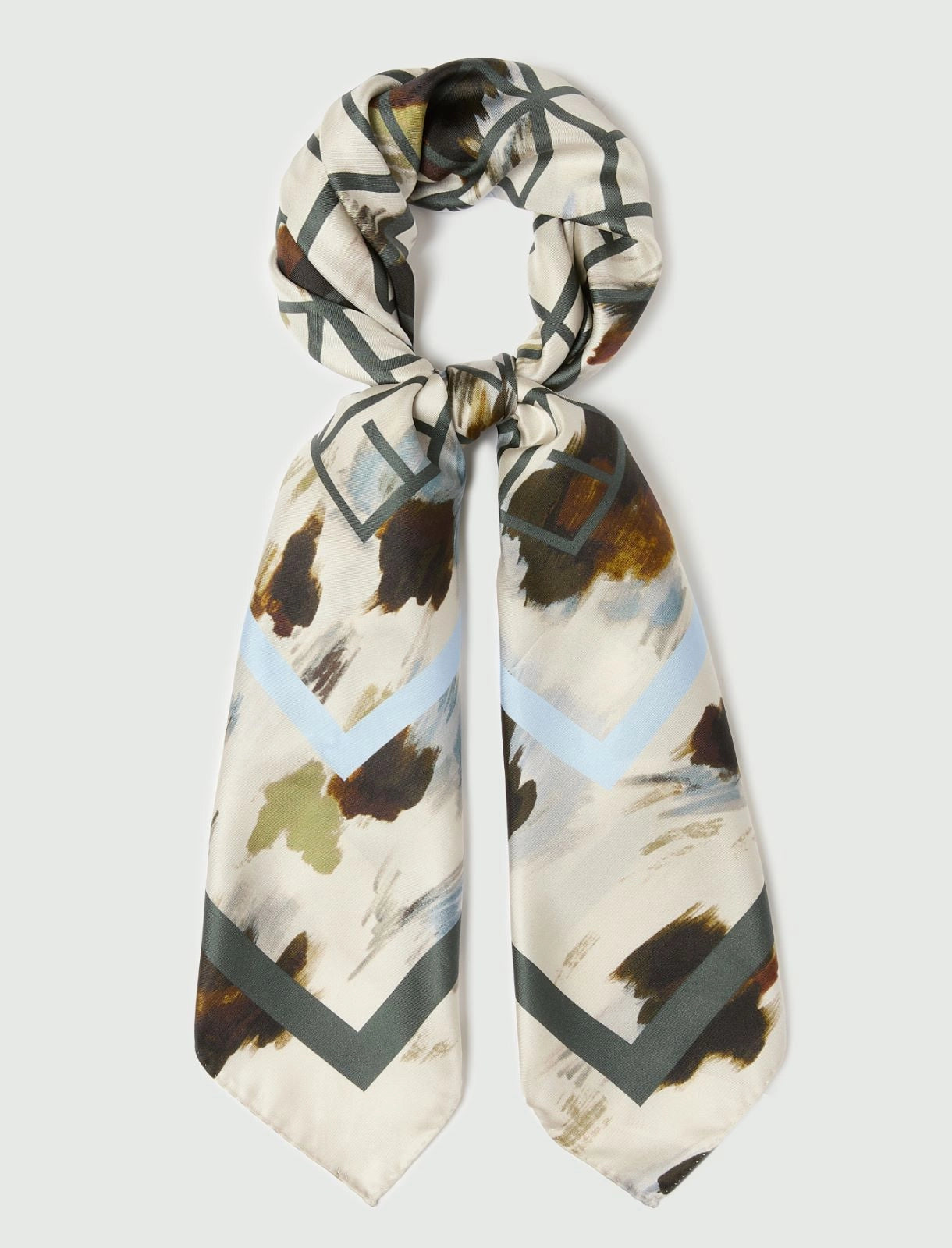 Emme Marella Foulard in seta stampato EMMCampo, panna AI26 Emme Marella