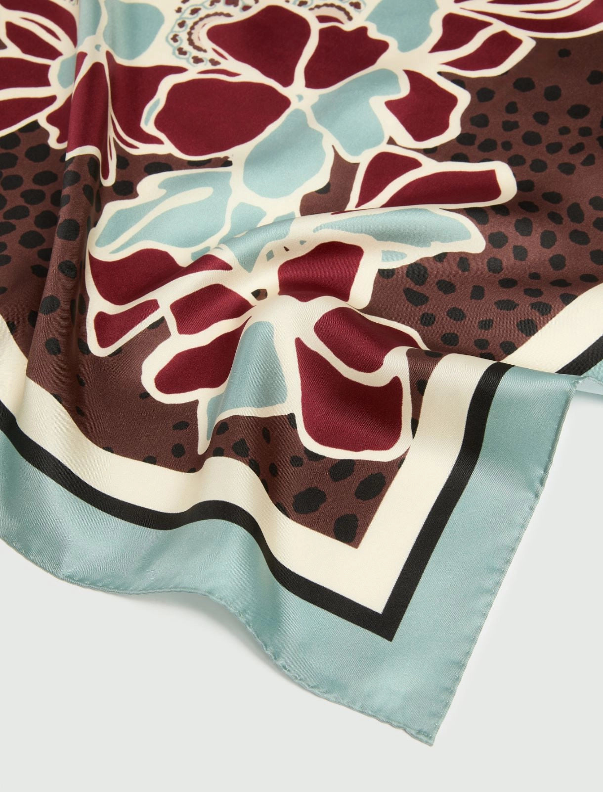 Emme Marella Foulard in seta stampato EMMCampo, marrone AI26 Emme Marella