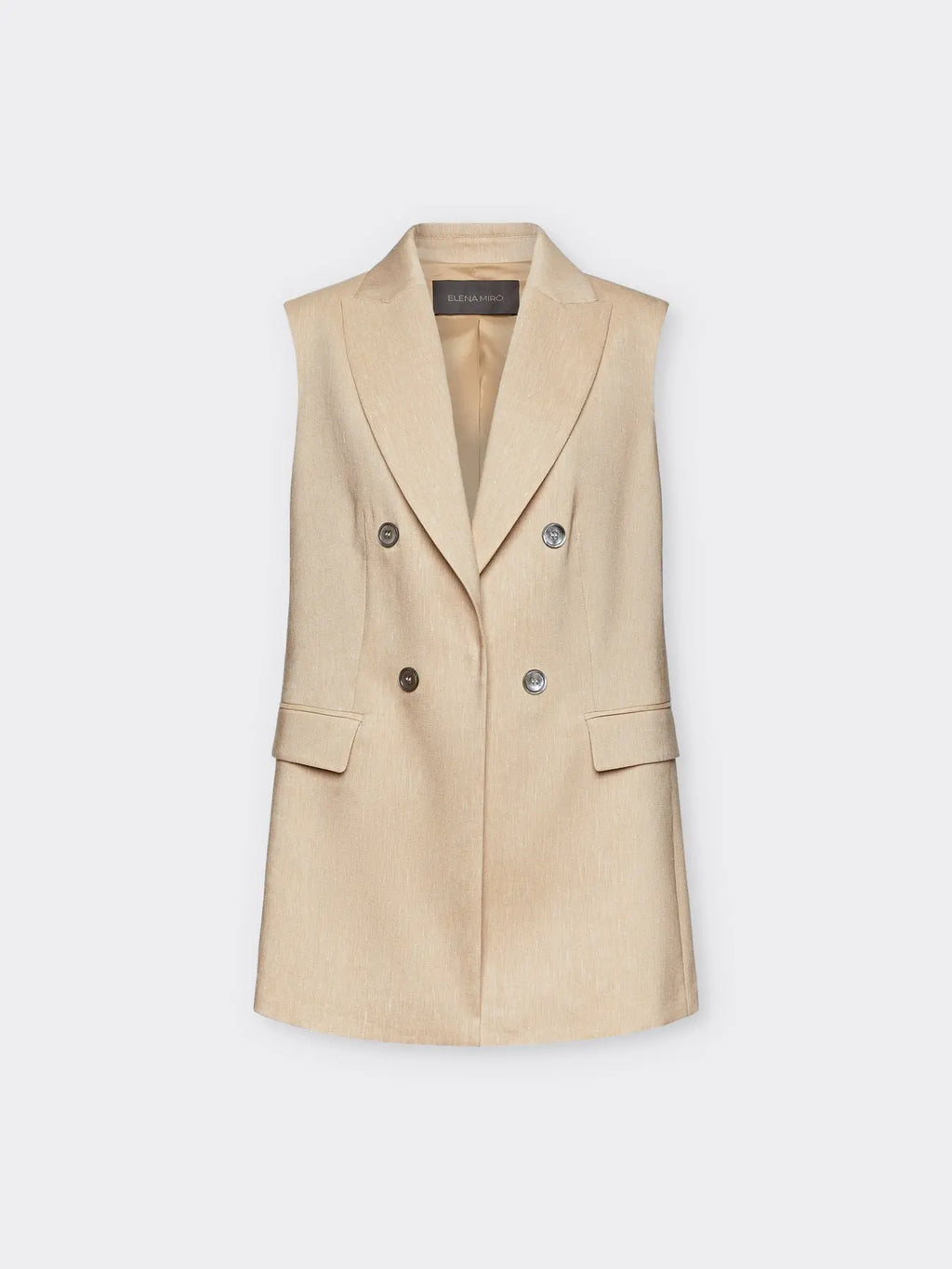 Elena Mirò Blazer senza maniche in lino strech R807Z000013N PE25 image 4