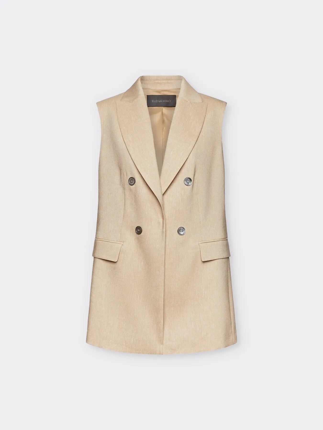 Elena Mirò Blazer senza maniche in lino strech R807Z000013N PE25 image 4