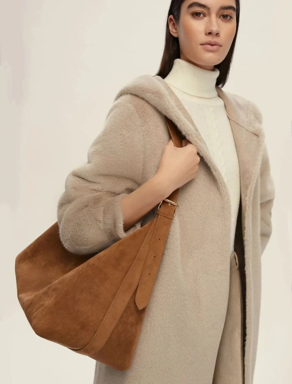 Emme Marella Maxi hobo bag, cammello Adelio AI25 Emme Marella
